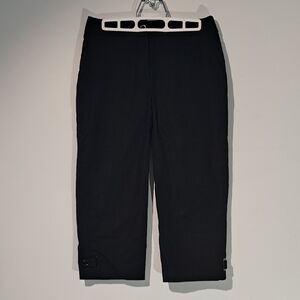 Rafella Navy‎ Crop Pant. Size 4 Petite.